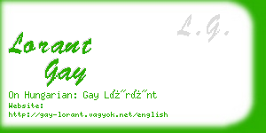 lorant gay business card